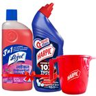 (Buy & Get 1 Mug Free) Harpic 750ml Toilet Cleaner & Lizol Floral Surface Cleaner 500ml