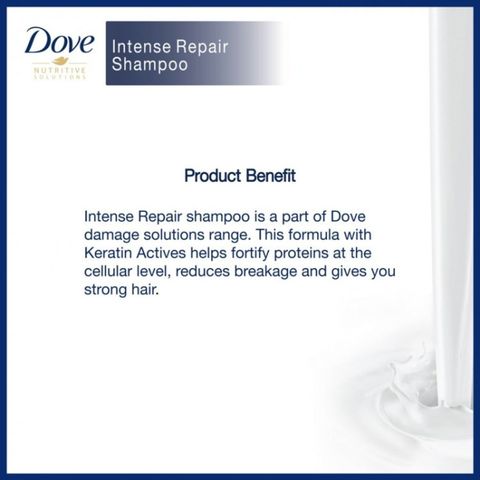 Buy Dove Shampoo Intense Repair 330ml & Get Free Conditionar 50ml