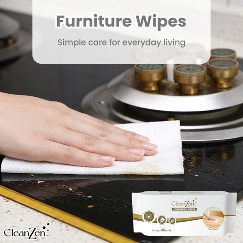 CleanZen Furniture Wipes 40 Pcs Pouch Pack 1 Packet