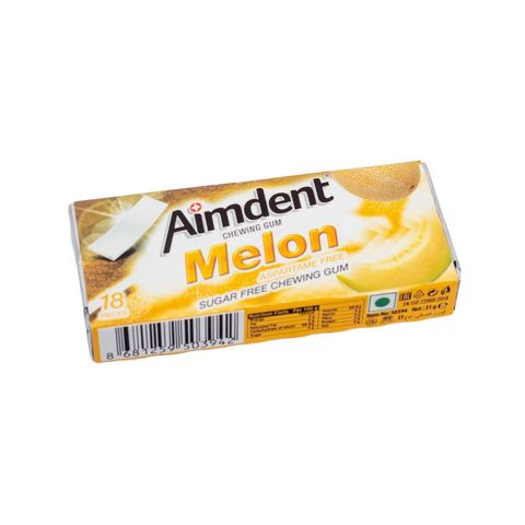Aimdent Melon Sugar Free Chewing Gum 18 Pieces