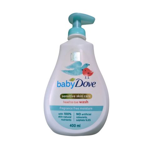 Baby Dove Sensitive Moisture Fragrance Free Head to Toe Wash 400ml