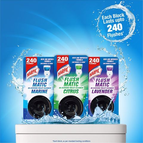 Harpic Flushmatic Marine In Cistern Toilet Cleaner Block 50g