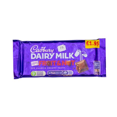 Cadbury Dairy Milk Chopped Fruit & Nut Chocolate 95g