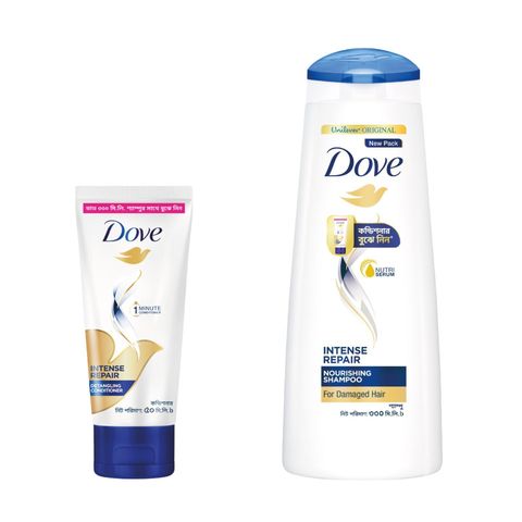 Buy Dove Shampoo Intense Repair 330ml & Get Free Conditionar 50ml