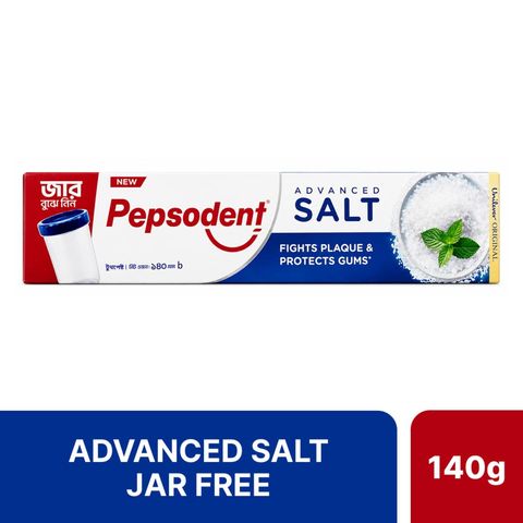 Buy Pepsodent Toothpaste Advanced Salt 140g & Get Free Jar
