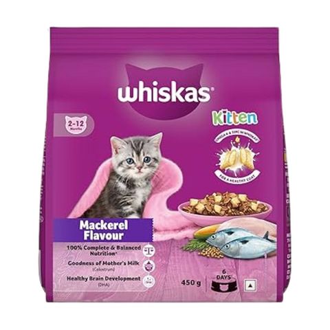 Whiskas Cat Food Junior Mackerel Cat Food 450g