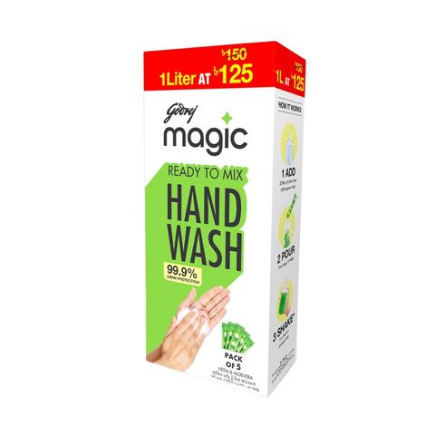 Godrej Magic Ready to Mix Hand Wash 5 Units 9g