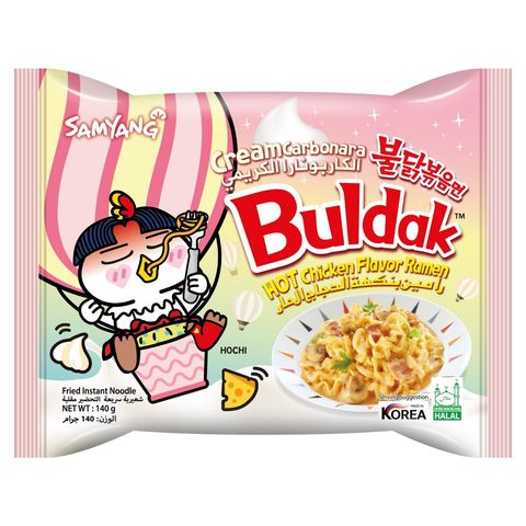 Samyang Buldak Cream Carbonara Hot Chicken Flavour Ramen 140g