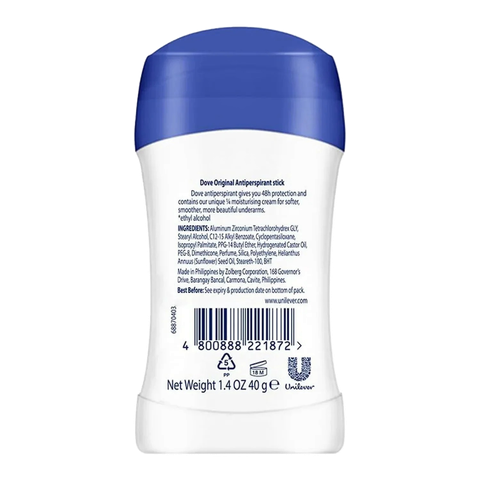 Dove Original Antiperspirant Stick 40g