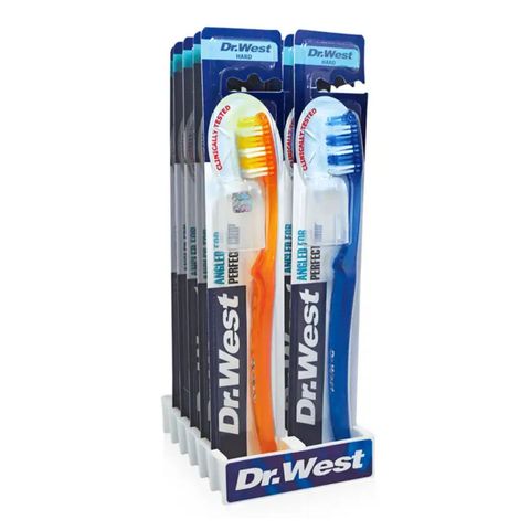 Dr. West Medium Toothbrush Assorted 1 Piece