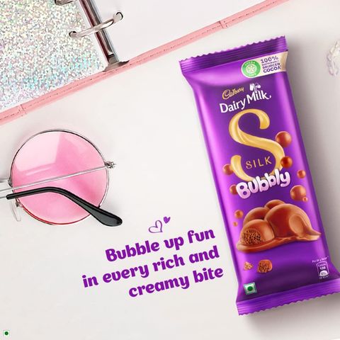 Cadbury Dairy Milk Silk Bubbly Chocolate 112g