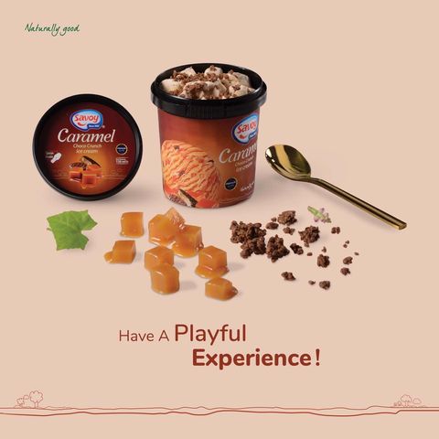 Savoy Caramel Choco Crunch Ice Cream Cup 120ml