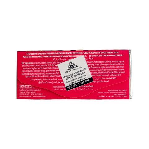 Aimdent Strawberry Sugar Free Chewing Gum 18 Pieces