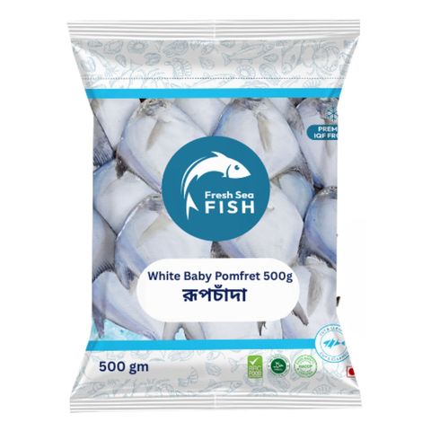 Fresh Sea Fish White Baby Pomfret 500g