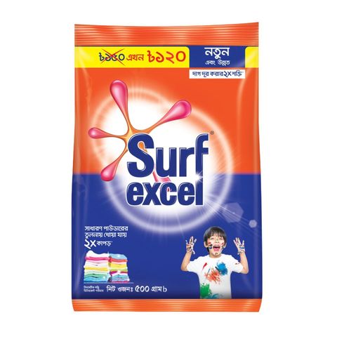 Surf Excel Synthetic Laundry Detergent Powder 500g