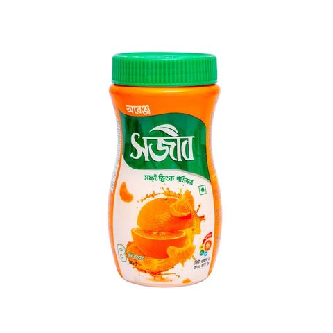 Sajeeb Soft Drink Powder Orange Jar 500g 