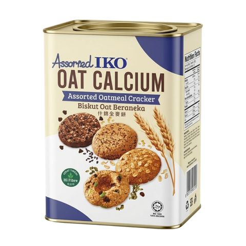 Iko Hi Fiber Assorted Oat Calcium Tin 700g
