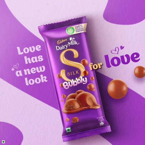 Cadbury Dairy Milk Silk Bubbly Chocolate 112g