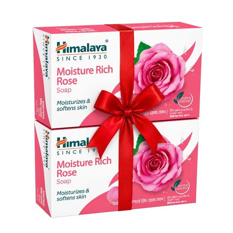 (Buy 3 & Get 1 Free) Himalaya Moisture Rich Rose Soap 125gm ml