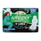 Whisper Sanitary Napkin Ultra Bindazz Nights Xxl+ 30 Pieces