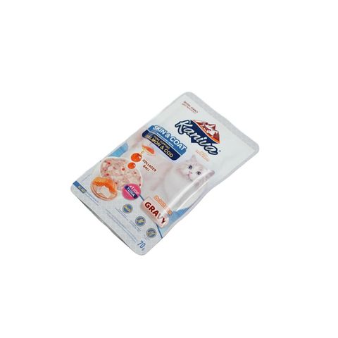 Kaniva  Skin & Coat Salmon & Cod in Gravy  Cat Supplement  70g