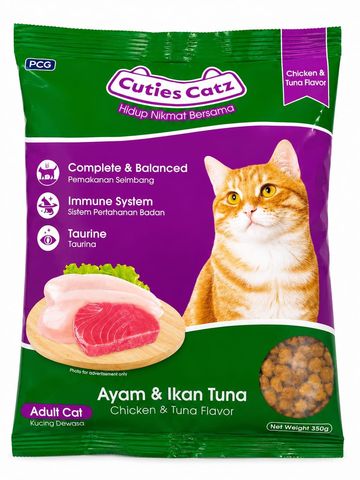 Cuties Catz Chicken & Tuna Flavor Cat Food 350g