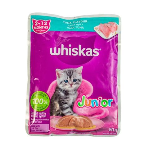 Whiskas Cat Food Junior Tuna 80g