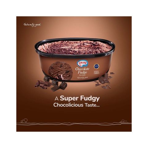 Savoy Chocolate Fudge Ice Cream 1L