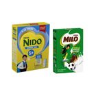 Nido 5+ Milk Powder School Age 5+ Years 350g & Nestle Milo Activ Go Chocolate Powder Drink Box 300g Combo