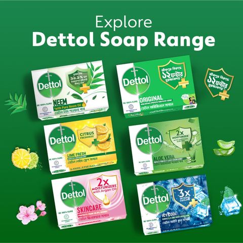 Dettol Soap Bathing Bar Original Germ Defence Combo Pack 120g