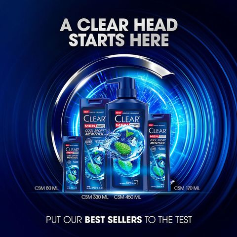 Clear Men Shampoo Cool Sport Menthol Anti Dandruff 450ml