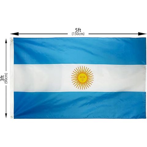Argentina National Flag 5 Feet By 3 Feet 1 Piece