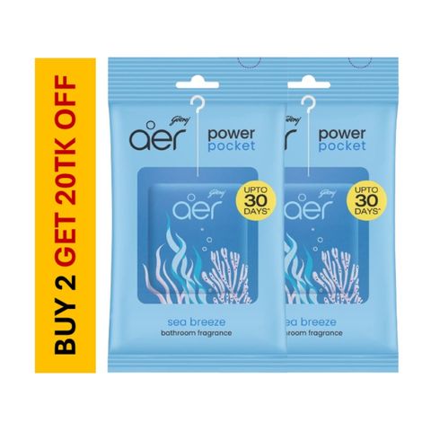 Aer Power Pocket bathroom Fragrance Sea Breeze 2 Pack 10g