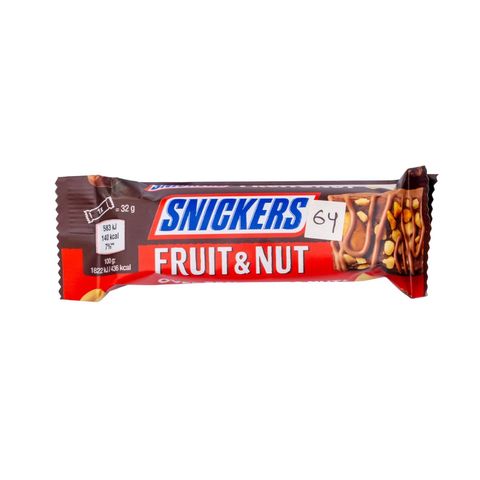 Snickers Fruit & Nut Chocolate 32g
