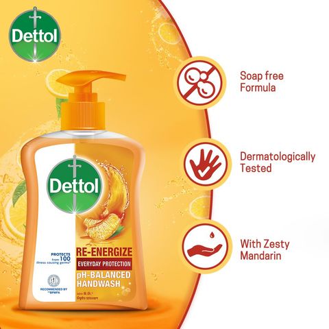 Dettol Handwash Re Energize Ph Balanced Liquid Handwash 200ml