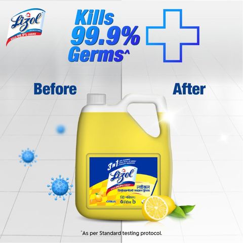 Lizol Disinfectant Surface Cleaner Citrus 5L