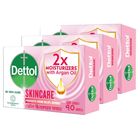 Dettol Bathing Soap Skincare With 2x Moisturizers With Argan Oil 3 Pack 70g