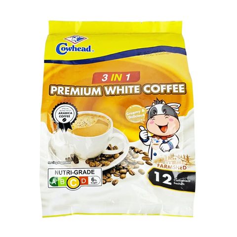 Cowhead 3 in 1 Premium White Coffee 12 Sachets 432g