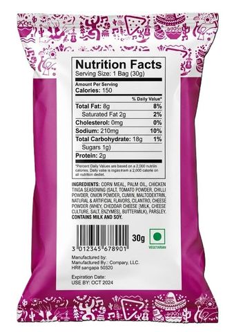 Tacos Chicken Tinga Crackers 30g