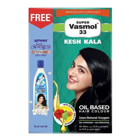 Buy Super Vasmol Kesh Kala 100ml & Get Free Vasmol Beliful Premium Hair Oil 45ml