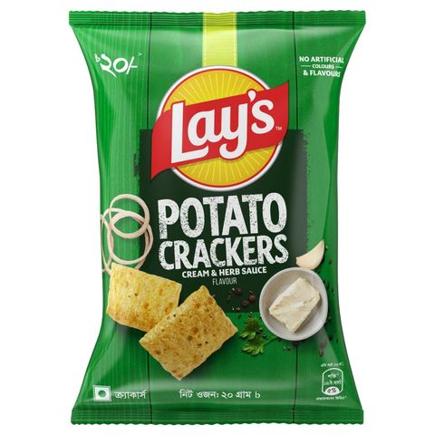 Lays Crackers Cream & Herb Sauce Chips 20g