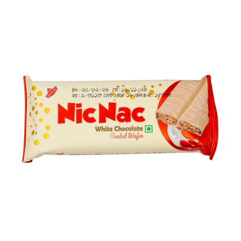 Haque Nic Niac White Chocolate Coated Wafer 16g