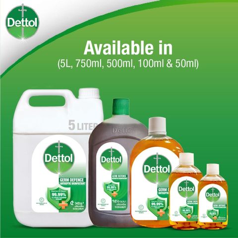 Dettol Antiseptic Disinfectant Liquid Glass Bottle 50ml