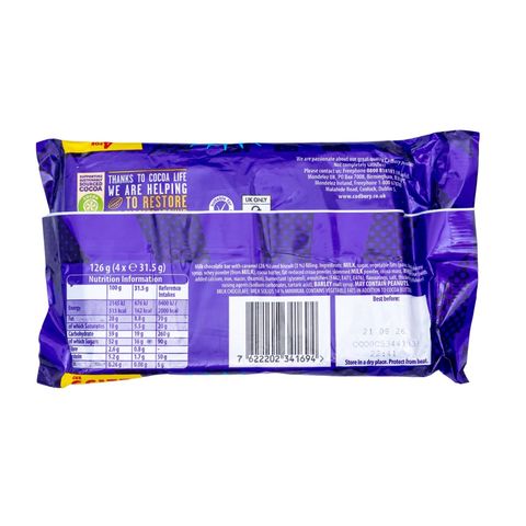 Cadbury Boost Chocolate 4x31.5g 126g 