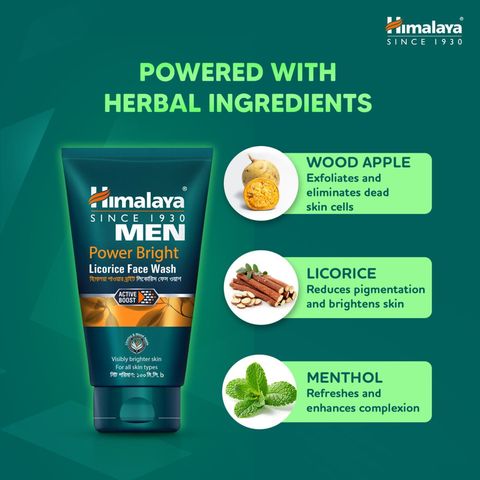 Himalaya Men Power Bright Licorice Facewash 100ml