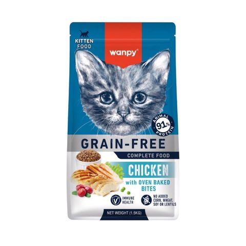 Wanpy Grain Free Super Premium Kitten Cat Food Chicken 1.5kg