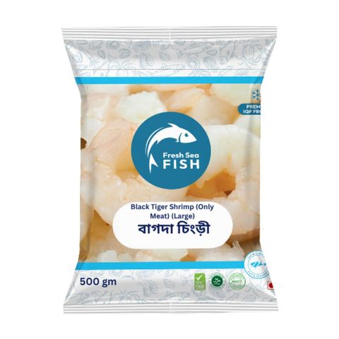 Black Tiger Shrimp (Only Meat)  Large 18-26pcs 500g