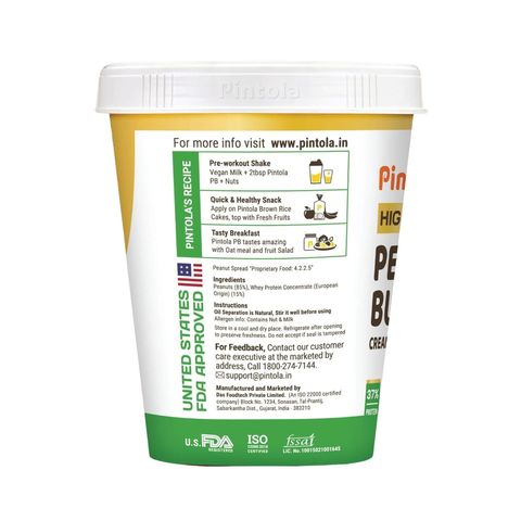 Pintola High Protein Peanut Butter Creamy 510g