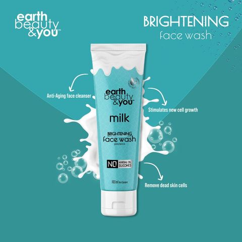 Earth Beauty & You Face Wash Milk Brightening 100ml