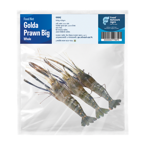 Food Net Golda Prawn Big Whole On 500g ±20gm